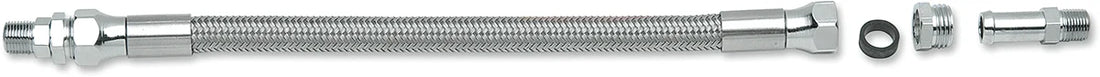 DragSpecialties Universal Oil Line - Stainless Steel - 14" 614 - Side View