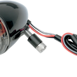 Load image into Gallery viewer, DragSpecialties Universal Turn Signal Light - Front - Gloss Black with Smoke Lens L12-0232BFDC/M - Main Product View