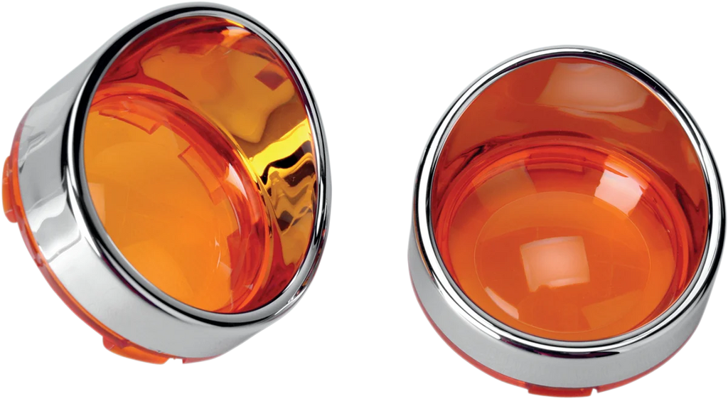 DragSpecialties Visor-Style Bezel/Lenses - Amber L22-6828A - Main Product View