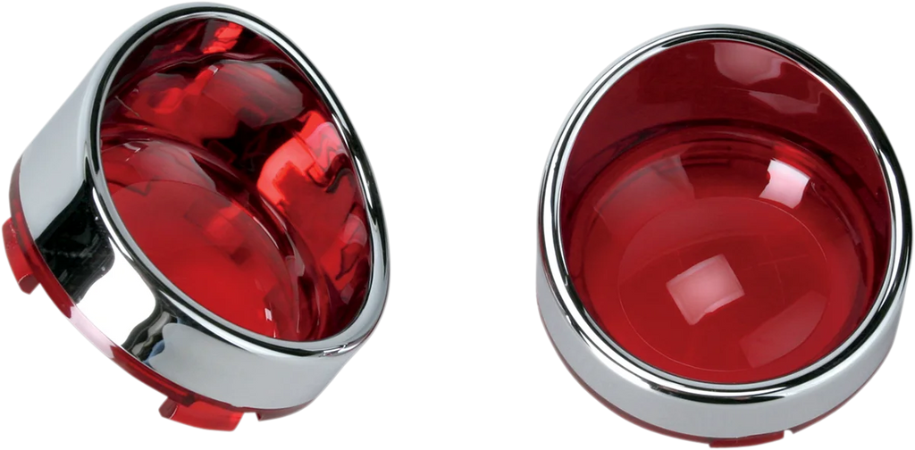 DragSpecialties Visor-Style Bezel/Lenses - Red L22-6828R - Main Product View