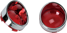 Load image into Gallery viewer, DragSpecialties Visor-Style Bezel/Lenses - Red L22-6828R - Main Product View