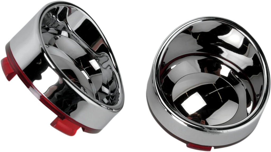 DragSpecialties Visor-Style Bezel/Lenses - Red/Mirror L22-6828RC - Main Product View