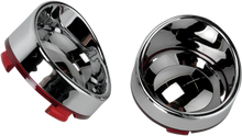 Load image into Gallery viewer, DragSpecialties Visor-Style Bezel/Lenses - Red/Mirror L22-6828RC - Main Product View