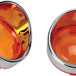Load image into Gallery viewer, DragSpecialties Visor-Style Bezel/Lenses - Red/Mirror L22-6828RC - Side View