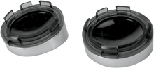 Load image into Gallery viewer, DragSpecialties Visor-Style Bezel/Lenses - Smoke/Mirror L22-6828MC - Main Product View