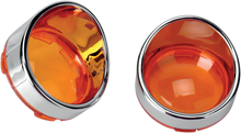 Load image into Gallery viewer, DragSpecialties Visor-Style Bezel/Lenses - Smoke/Mirror L22-6828MC - Side View