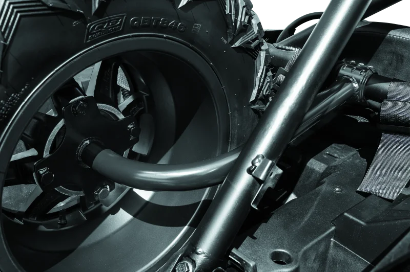 DragonFire Racing 14-22 Polaris RZR XP Spare Tire Carrier - Side View