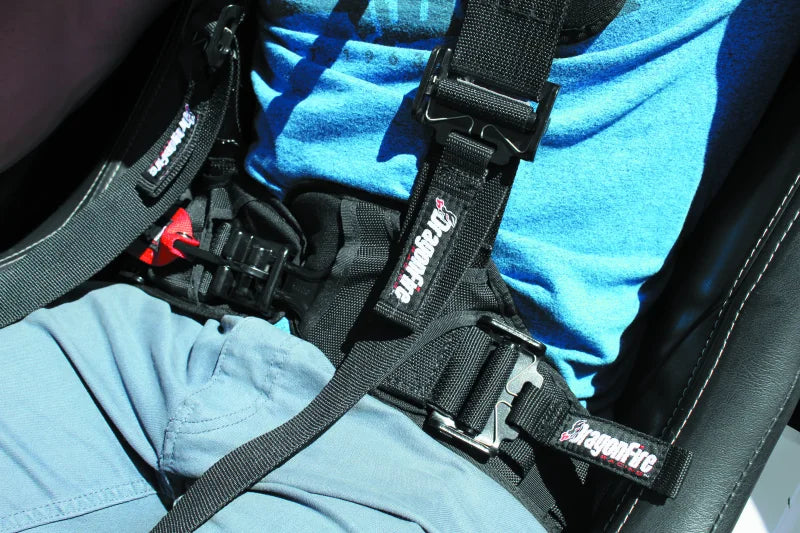 DragonFire Racing Harness Evo- Black - Back View