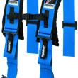 Load image into Gallery viewer, DragonFire Racing Harness- H-Style- 4-Point- 3in Buckle- Blue