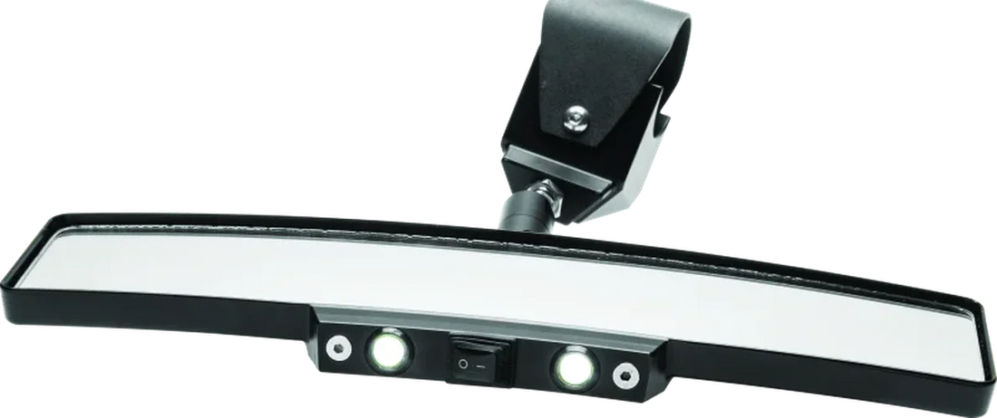 DragonFire Racing Lighted Rear View Mirror - 1.75-2 in. - Detail View