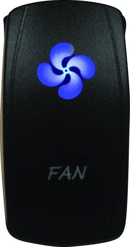 DragonFire Racing Lighted Switch Fan On/Off Blue