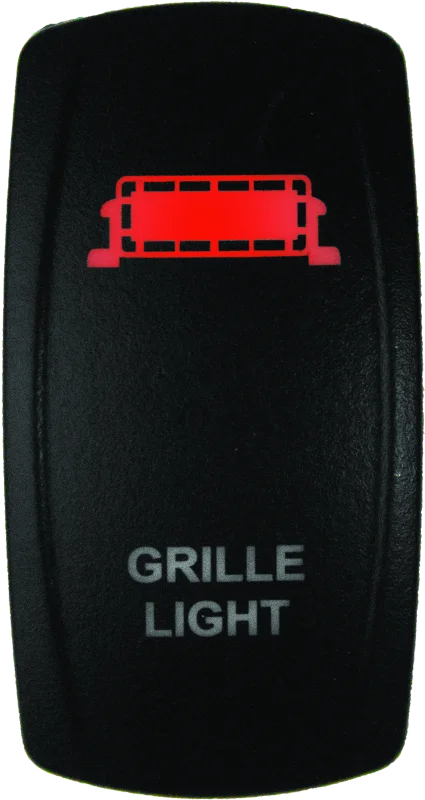 DragonFire Racing Lighted Switch Grill Light On/Off Red