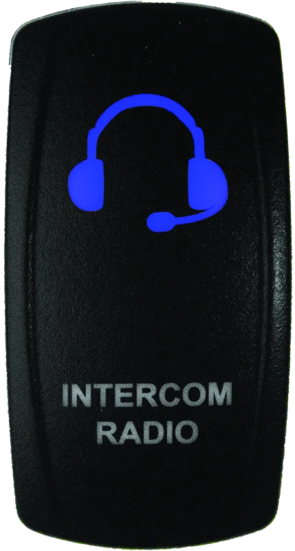 DragonFire Racing Lighted Switch Int/Rad On/Off Blue Led
