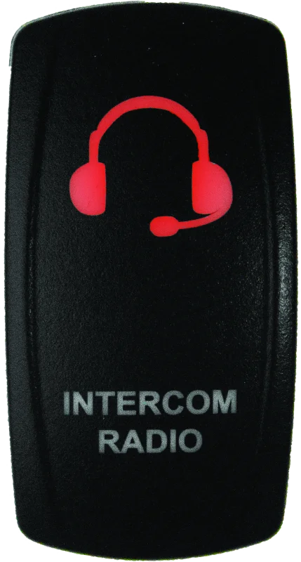 DragonFire Racing Lighted Switch Int/Rad On/Off Red Led