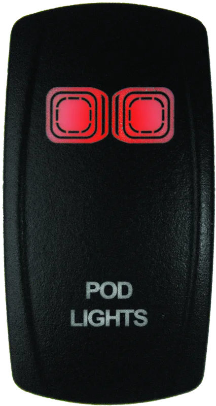 DragonFire Racing Lighted Switch On/Off Red