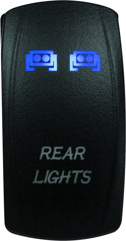 DragonFire Racing Lighted Switch Rear Light On/Off Blue