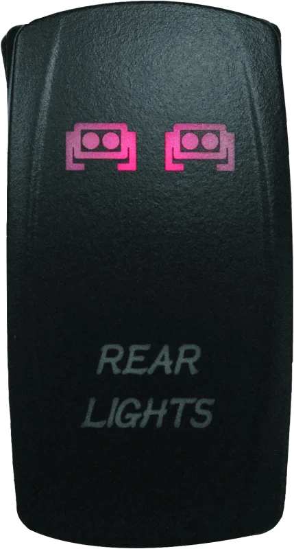 DragonFire Racing Lighted Switch Rear Light On/Off Red