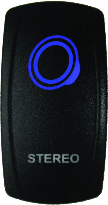 DragonFire Racing Lighted Switch Stereo On/Off Blue