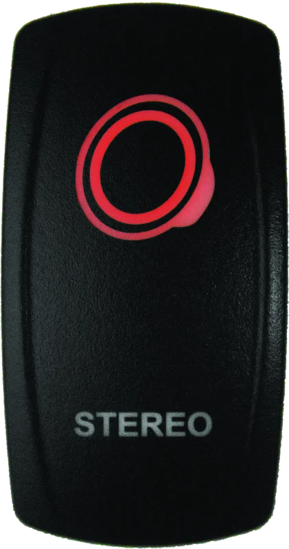 DragonFire Racing Lighted Switch Stereo On/Off Red