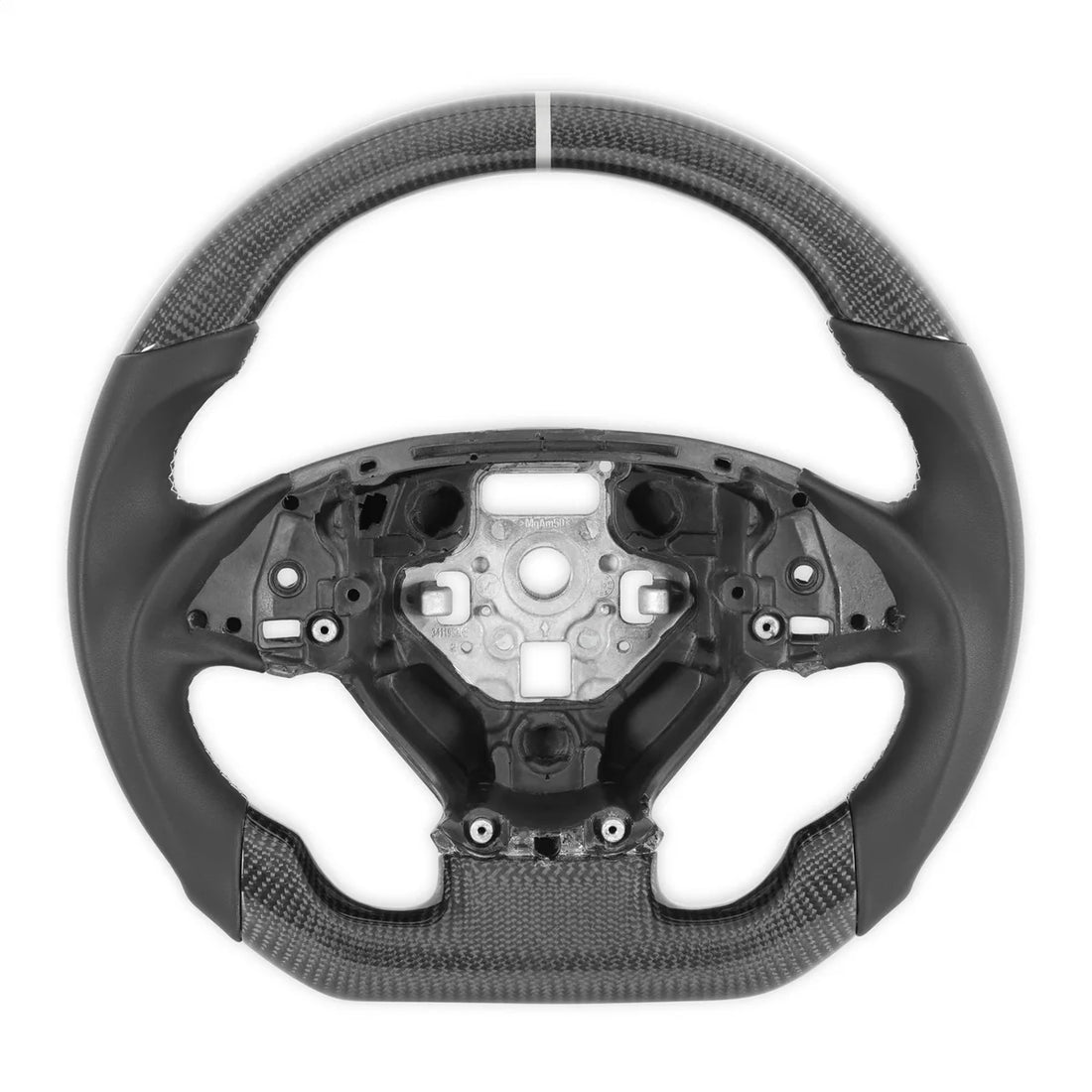 Drake Muscle 2014 - 2019 C7 Corvette Steering Wheel - Carbon Fiber with Leather Grips CV950-21 - Installation View