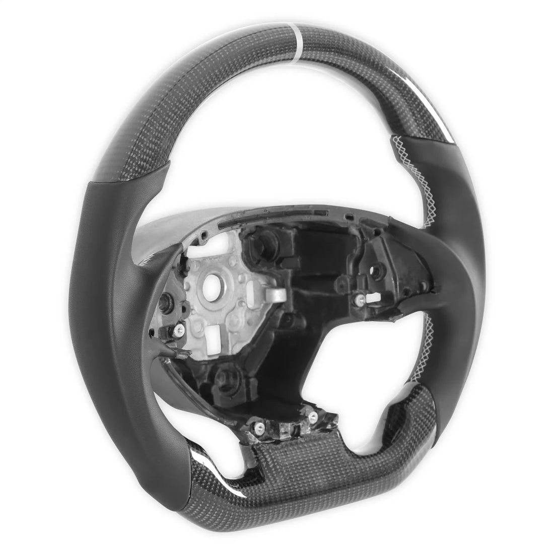 Drake Muscle 2014 - 2019 C7 Corvette Steering Wheel - Carbon Fiber with Leather Grips CV950-21 - Additional View 5