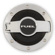 Load image into Gallery viewer, Drake Muscle Drake Muscle Cars Aluminum with Black Center Fuel Door MO-210001-S - Main Product View