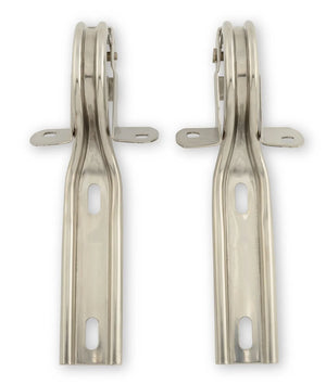 Drake Muscle Drake Muscle Cars Hood Hinges Stainless Steel Pair D9ZZ-16796-S - Main Product View
