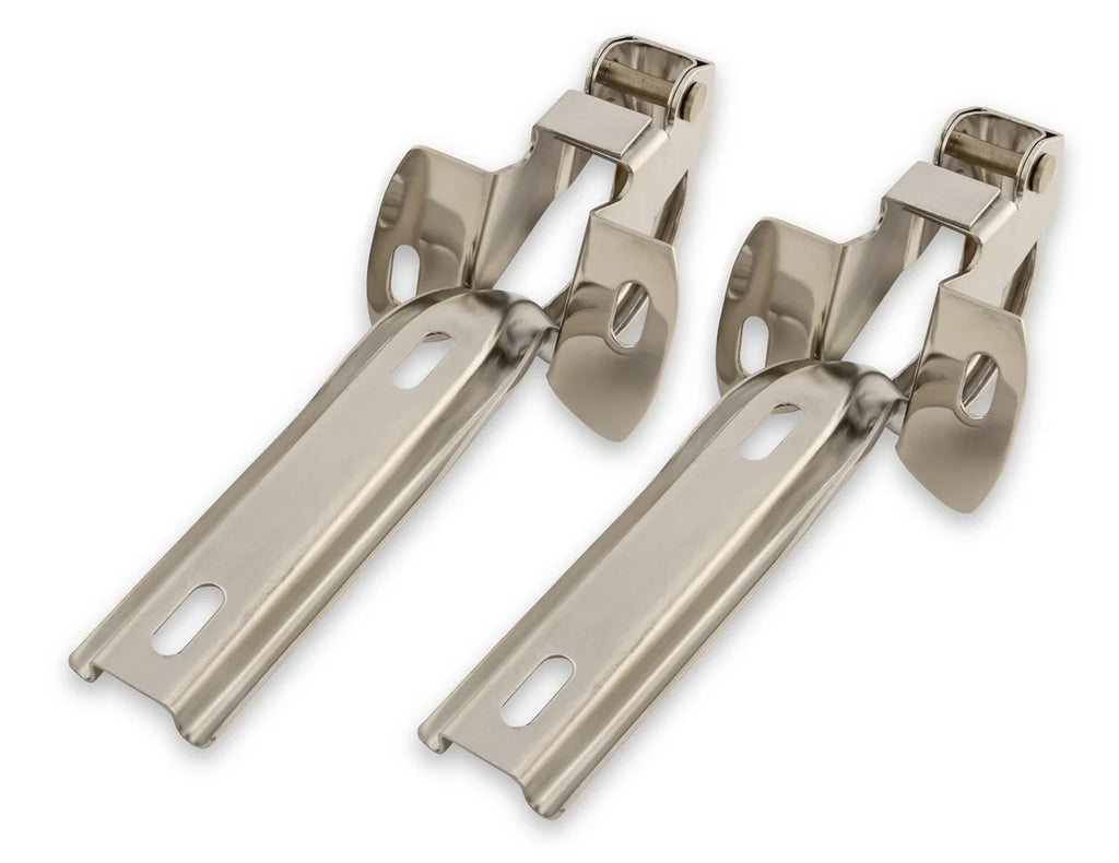 Drake Muscle Drake Muscle Cars Hood Hinges Stainless Steel Pair D9ZZ-16796-S - Side View