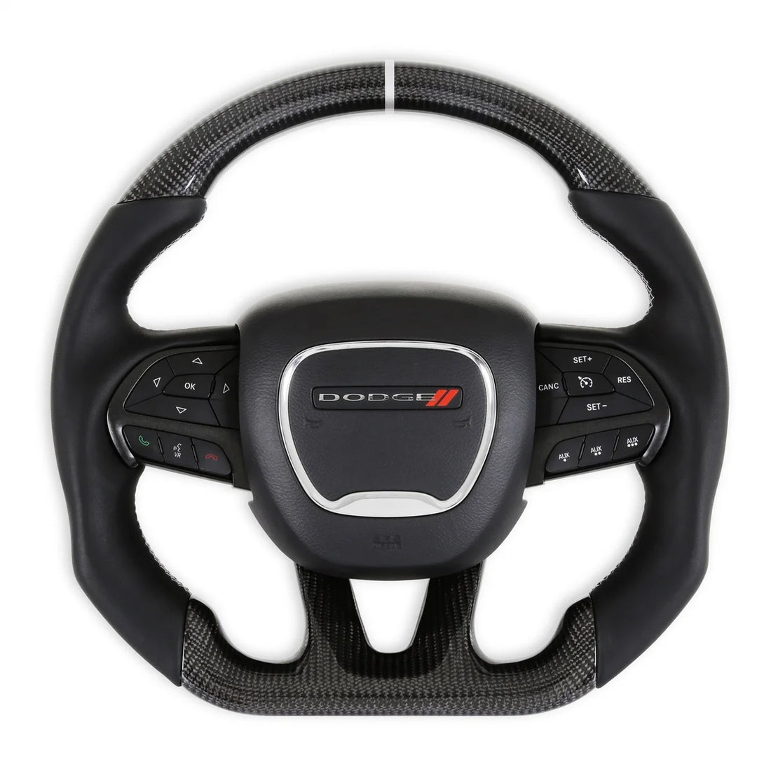 Drake Muscle Drake Muscle Cars Steering Wheel - Carbon Fiber with Leather Grips - Heated CH950-19 - Additional View 5