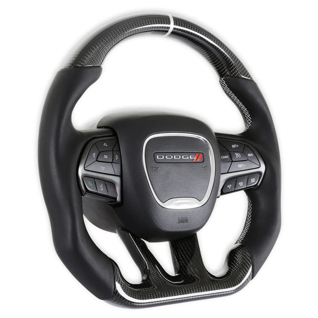 Drake Muscle Drake Muscle Cars Steering Wheel - Carbon Fiber with Leather Grips - Heated CH950-19 - Additional View 6