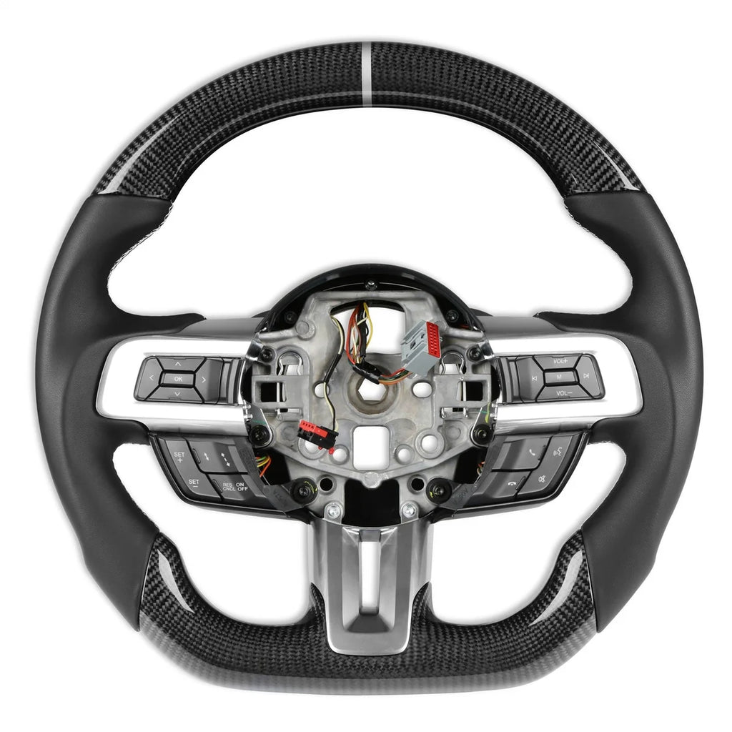 Drake Muscle Drake Muscle Cars Steering Wheel - Carbon Fiber with Leather Grips - Heated MU950-07 - Additional View 6