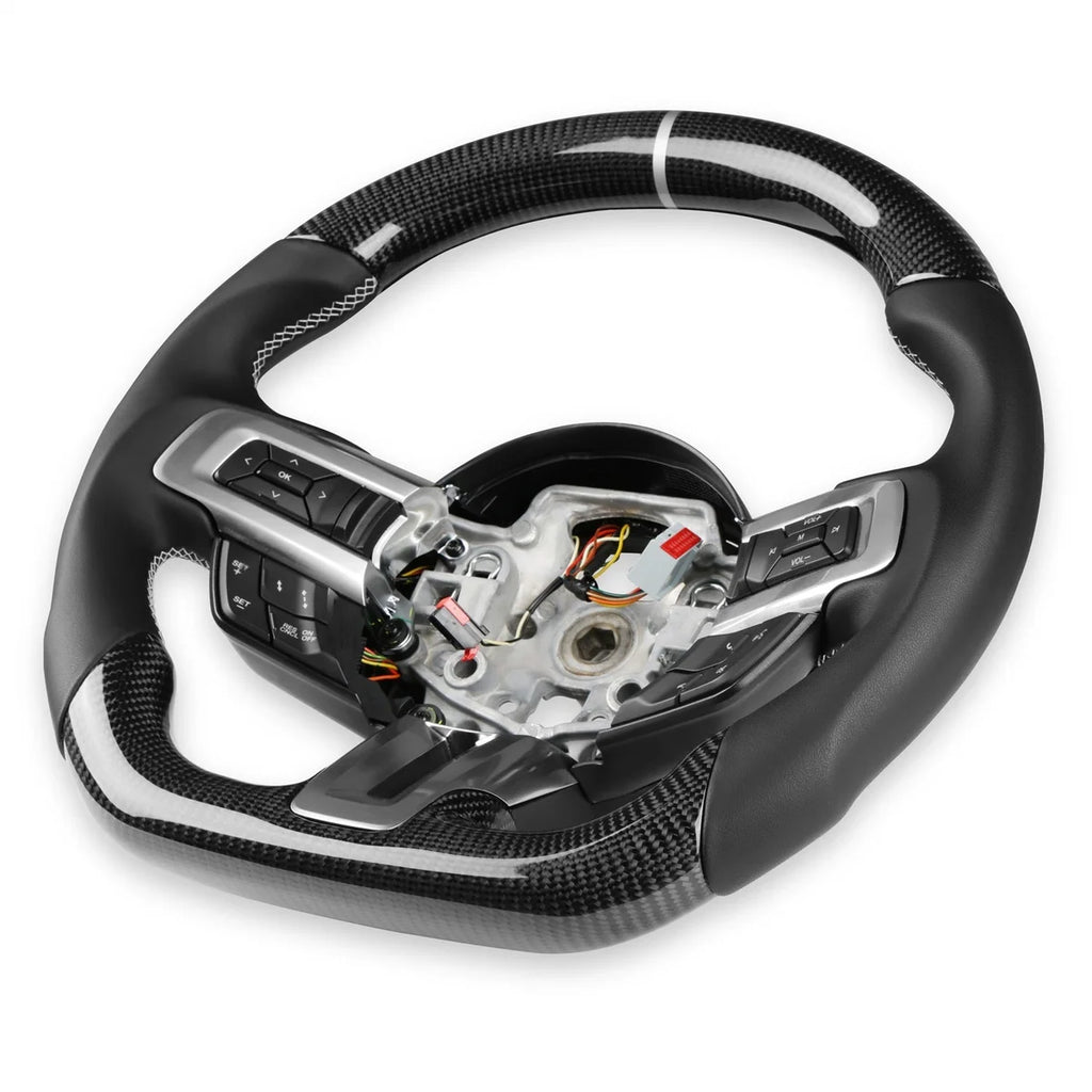 Drake Muscle Drake Muscle Cars Steering Wheel - Carbon Fiber with Leather Grips - Heated MU950-07 - Additional View 7