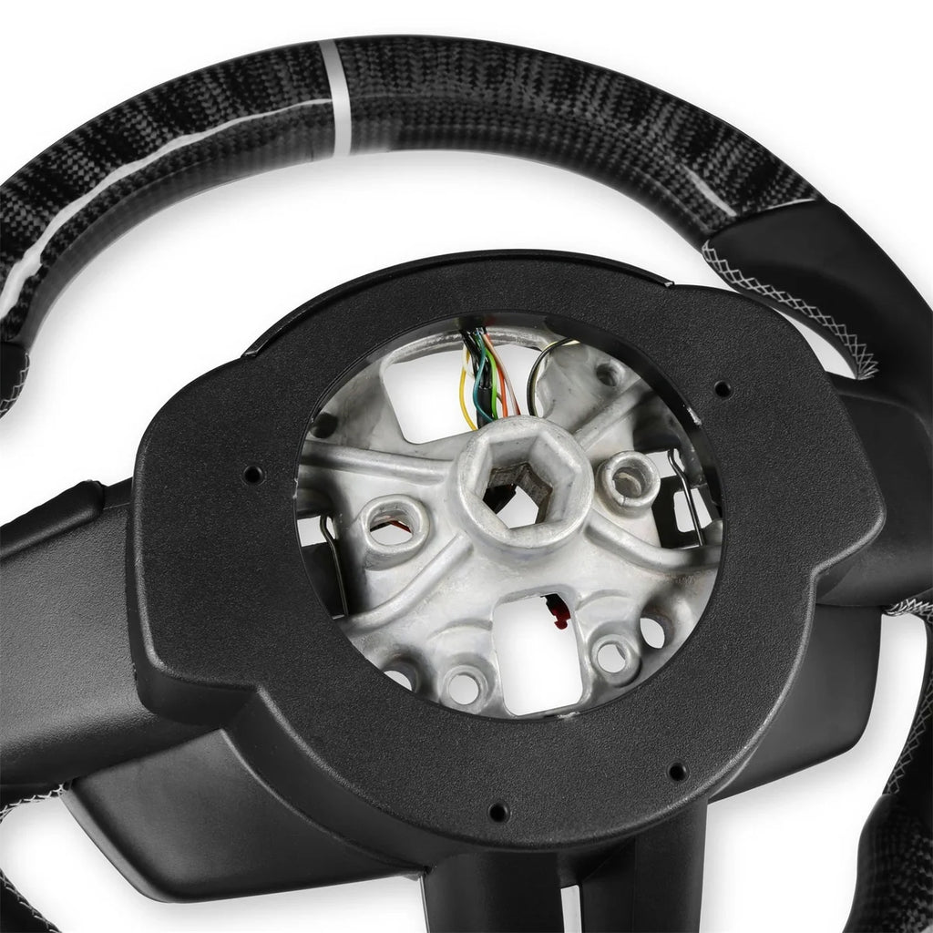 Drake Muscle Drake Muscle Cars Steering Wheel - Carbon Fiber with Leather Grips - Heated MU950-07 - Additional View 9