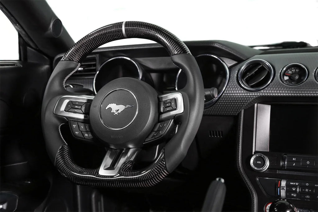Drake Muscle Drake Muscle Cars Steering Wheel - Carbon Fiber with Leather Grips - Heated MU950-07 - Installation View