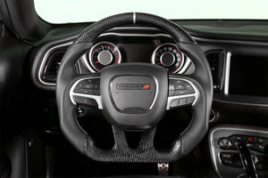 Drake Muscle Drake Muscle Cars Steering Wheel - Carbon Fiber with Leather Grips CH950-17 - Main Product View