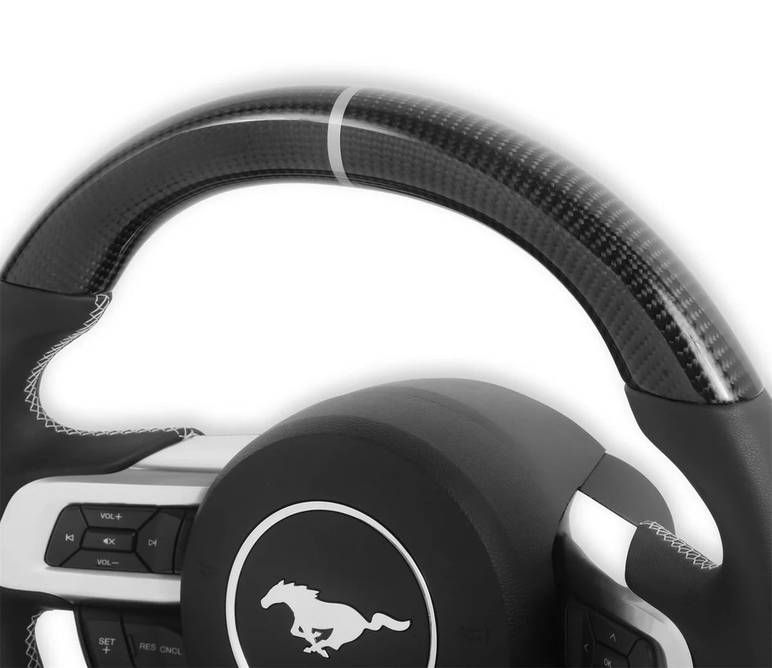 Drake Muscle Drake Muscle Cars Steering Wheel - Carbon Fiber with Leather Grips MU950-09 - Installation View