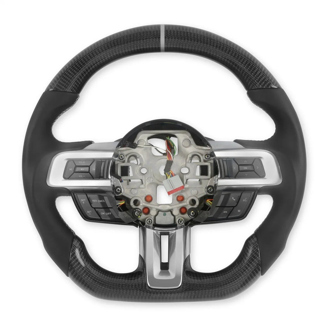 Drake Muscle Drake Muscle Cars Steering Wheel - Carbon Fiber with Leather Grips MU950-09 - Additional View 6