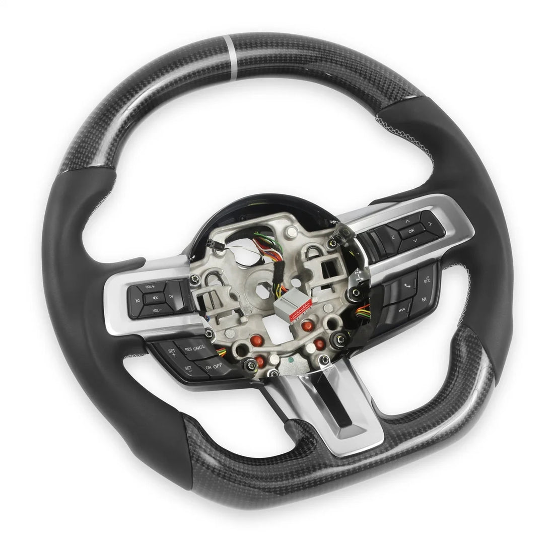 Drake Muscle Drake Muscle Cars Steering Wheel - Carbon Fiber with Leather Grips MU950-09 - Additional View 7
