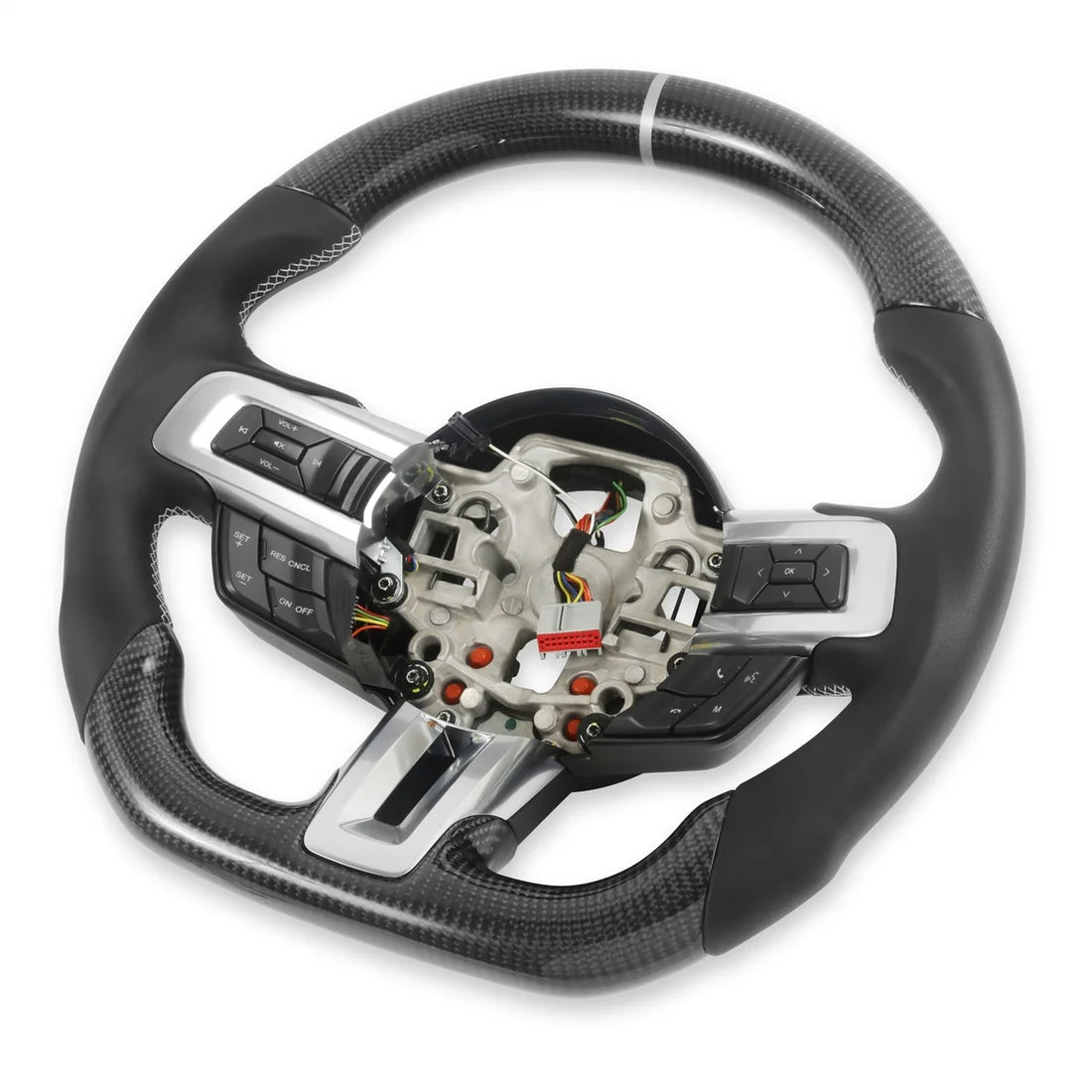 Drake Muscle Drake Muscle Cars Steering Wheel - Carbon Fiber with Leather Grips MU950-09 - Additional View 8