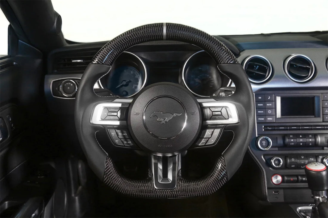 Drake Muscle Drake Muscle Cars Steering Wheel - Carbon Fiber with Leather Grips MU950-09 - Installation View