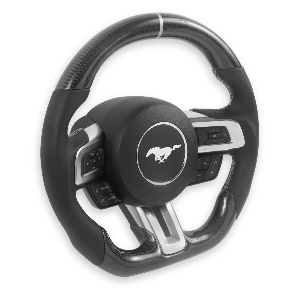 Drake Muscle Drake Muscle Cars Steering Wheel - Carbon Fiber with Leather Grips - Heated MU950-11 - Main Product View