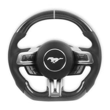 Load image into Gallery viewer, Drake Muscle Drake Muscle Cars Steering Wheel - Carbon Fiber with Leather Grips - Heated MU950-11 - Side View