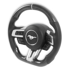 Load image into Gallery viewer, Drake Muscle Drake Muscle Cars Steering Wheel - Carbon Fiber with Leather Grips - Heated MU950-11 - Back View
