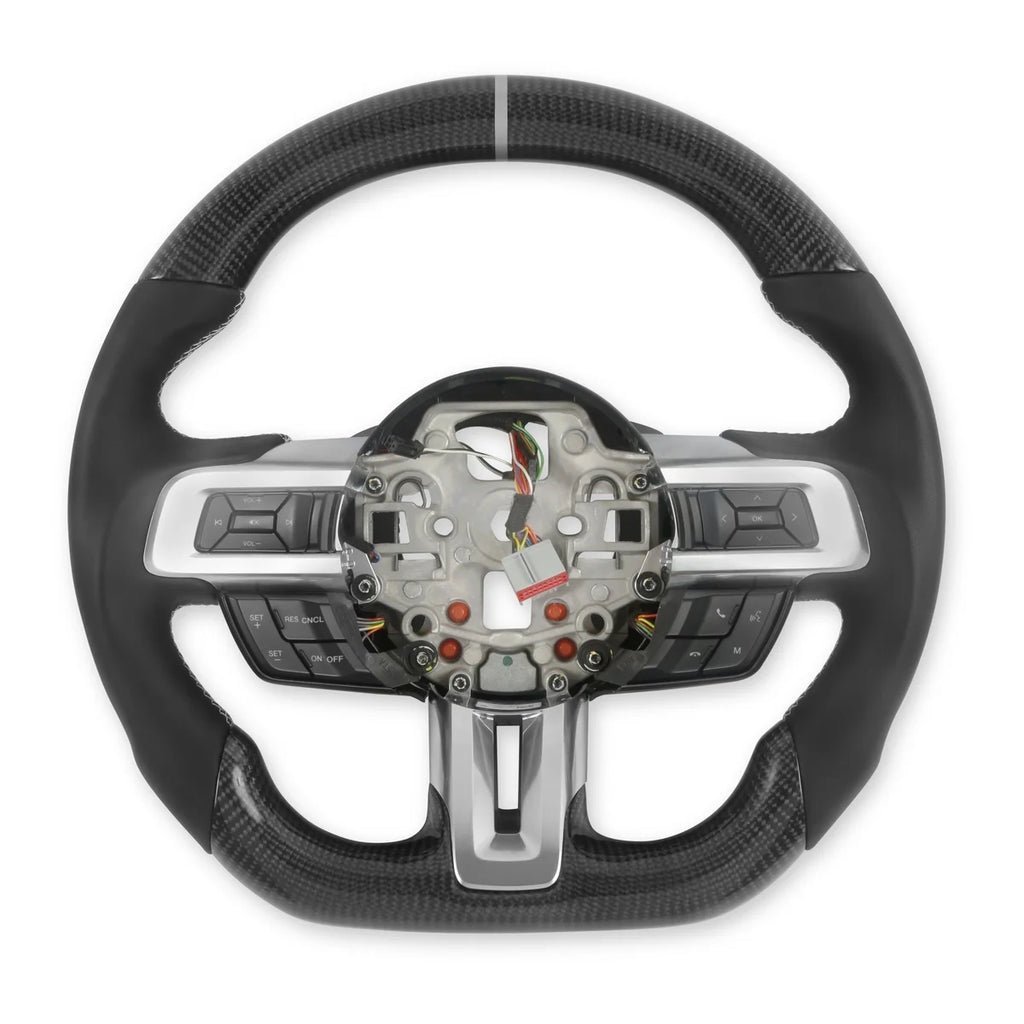 Drake Muscle Drake Muscle Cars Steering Wheel - Carbon Fiber with Leather Grips - Heated MU950-11 - Additional View 6