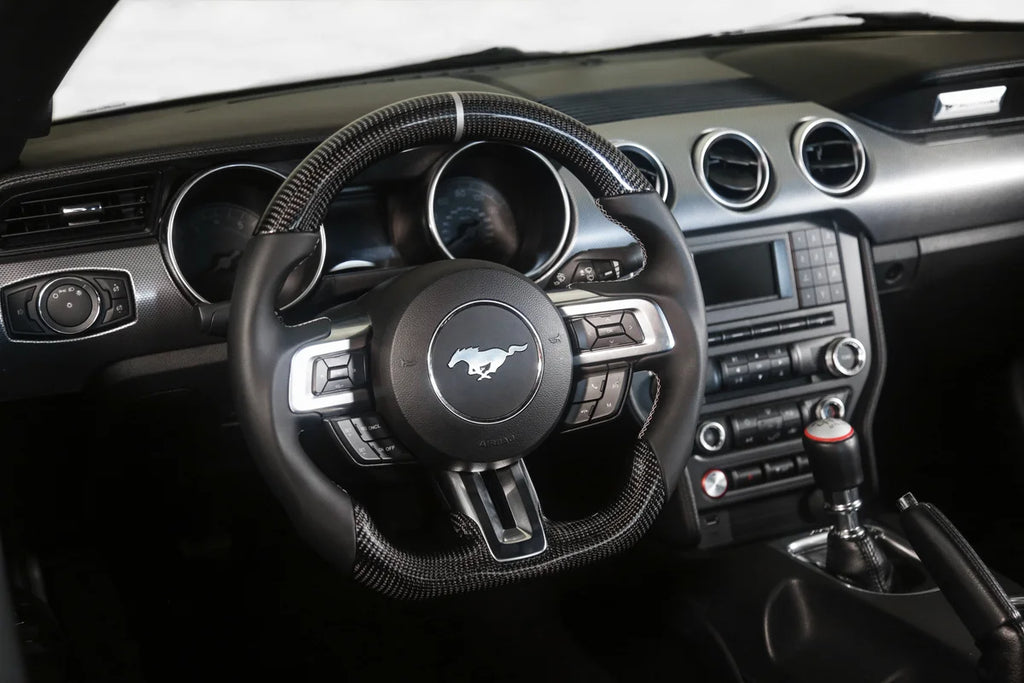 Drake Muscle Drake Muscle Cars Steering Wheel - Carbon Fiber with Leather Grips - Heated MU950-11 - Installation View