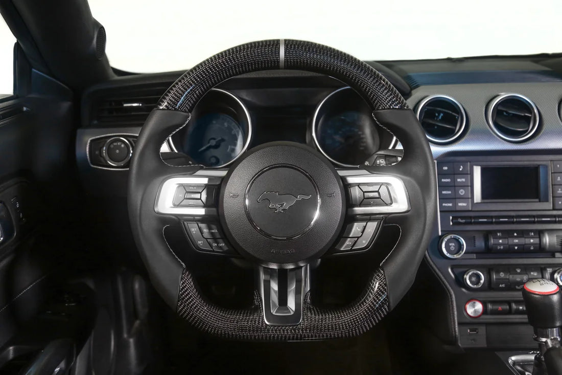 Drake Muscle Drake Muscle Cars Steering Wheel - Carbon Fiber with Leather Grips - Heated MU950-11 - Installation View