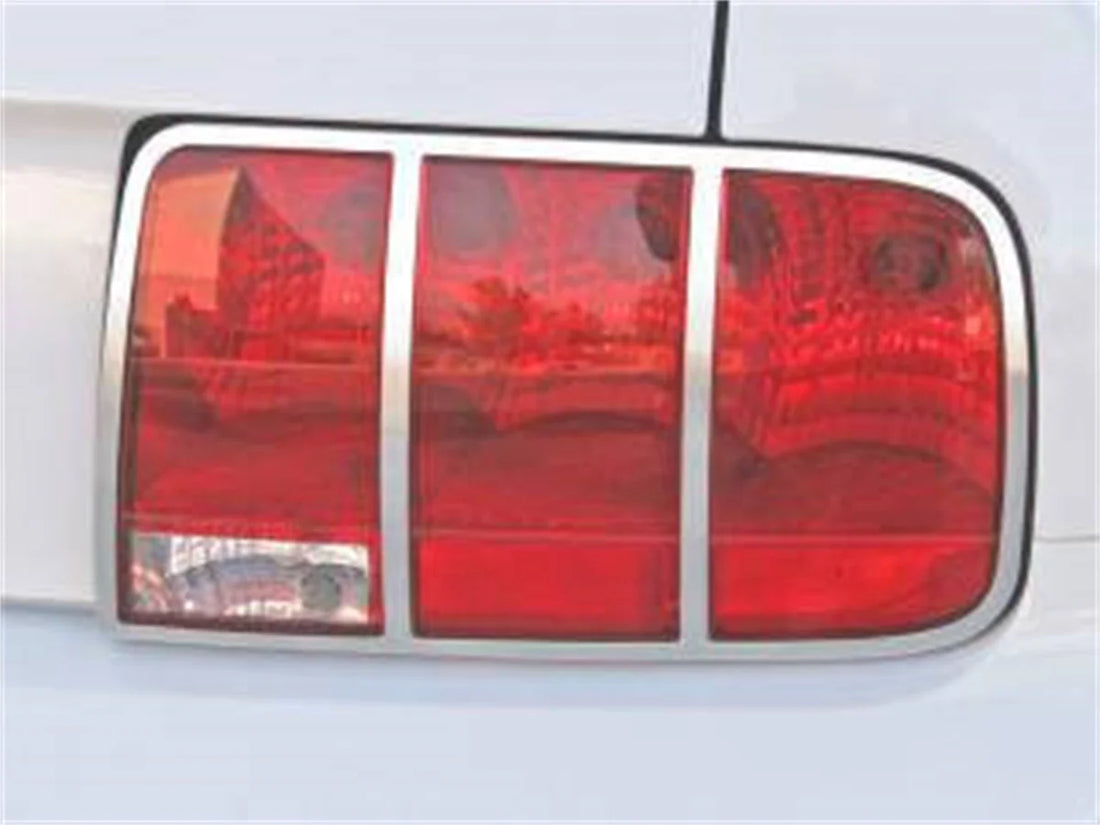 Drake Muscle Drake Muscle Cars Tail Light Chrome Finish Bezel Pair 5R3Z-13489-C - Side View