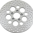 Load image into Gallery viewer, Drilled Brake Rotor - Front - 11.5" - Harley-Davidson DragSpecialties 060185ASP-BC648 - Main Product View