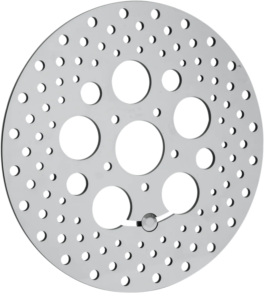 Drilled Brake Rotor - Rear - 11.5" - Harley-Davidson DragSpecialties 060186ASP-BC648 - Detail View