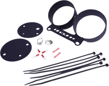 Load image into Gallery viewer, Dual Gauge Bracket - Wrinkle Black DragSpecialties T21-6924WB - Main Product View